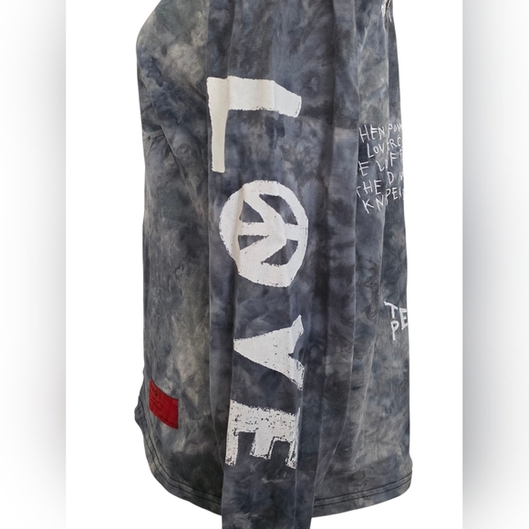 CHNGE Women's Gray/Black Tie-Dye Long Sleeve Top Size Medium - Picture 10 of 10